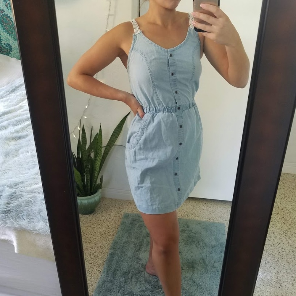 Denim Lace Charlotte Russe Summer Dress